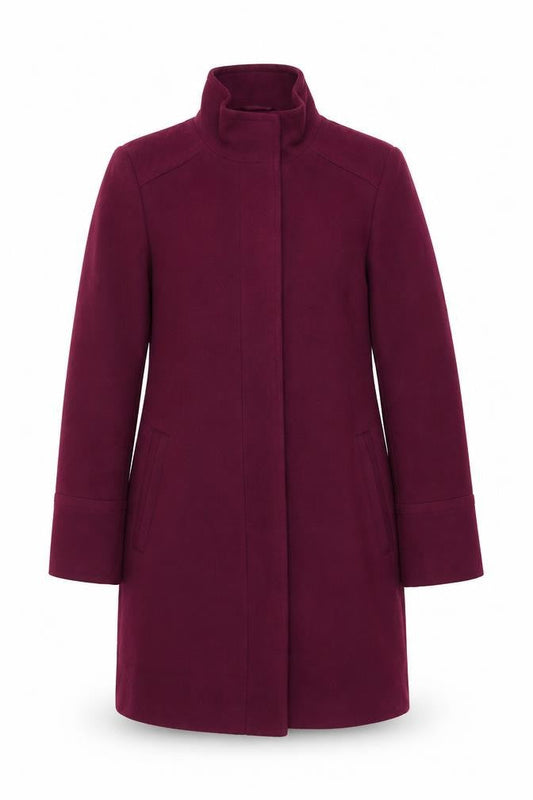Marks & Spencer Womens Purple Overcoat Coat Size 10 Button