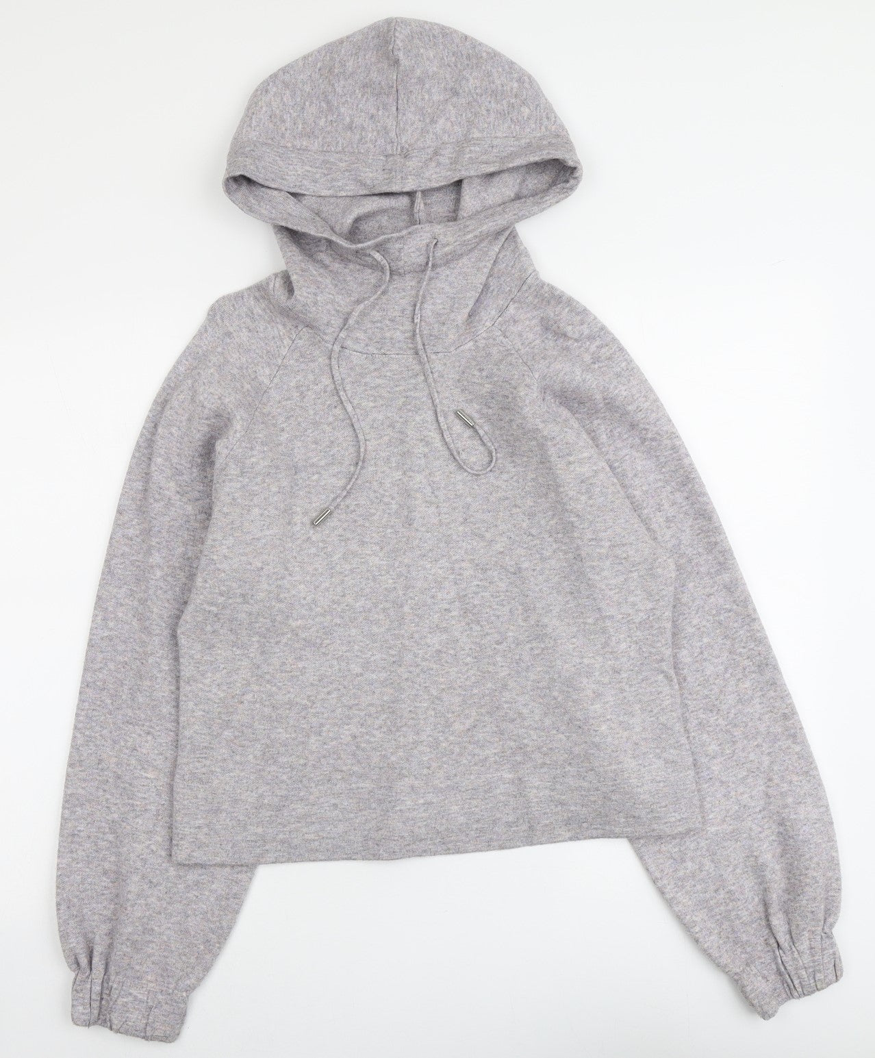 NEXT Womens Grey Round Neck Viscose Pullover Jumper Size S
