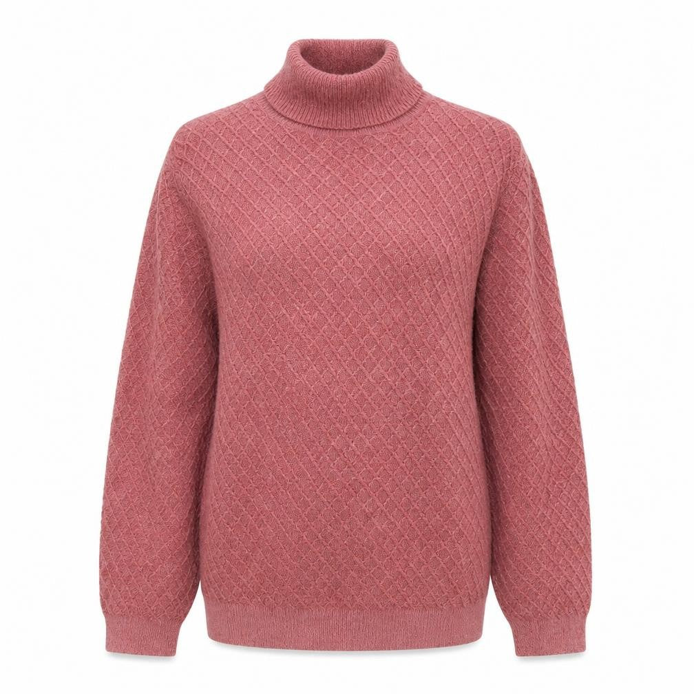 Bobby Jones Womens Pink Roll Neck Acrylic Pullover Jumper Size M