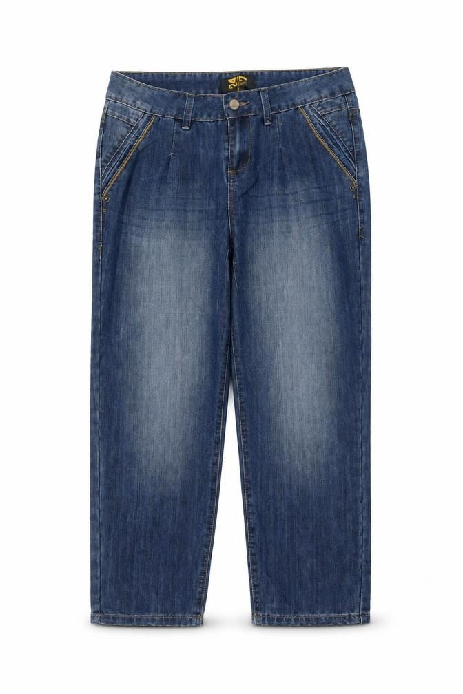 Authentic Womens Blue Cotton Straight Jeans Size 10 L23 in Regular Button