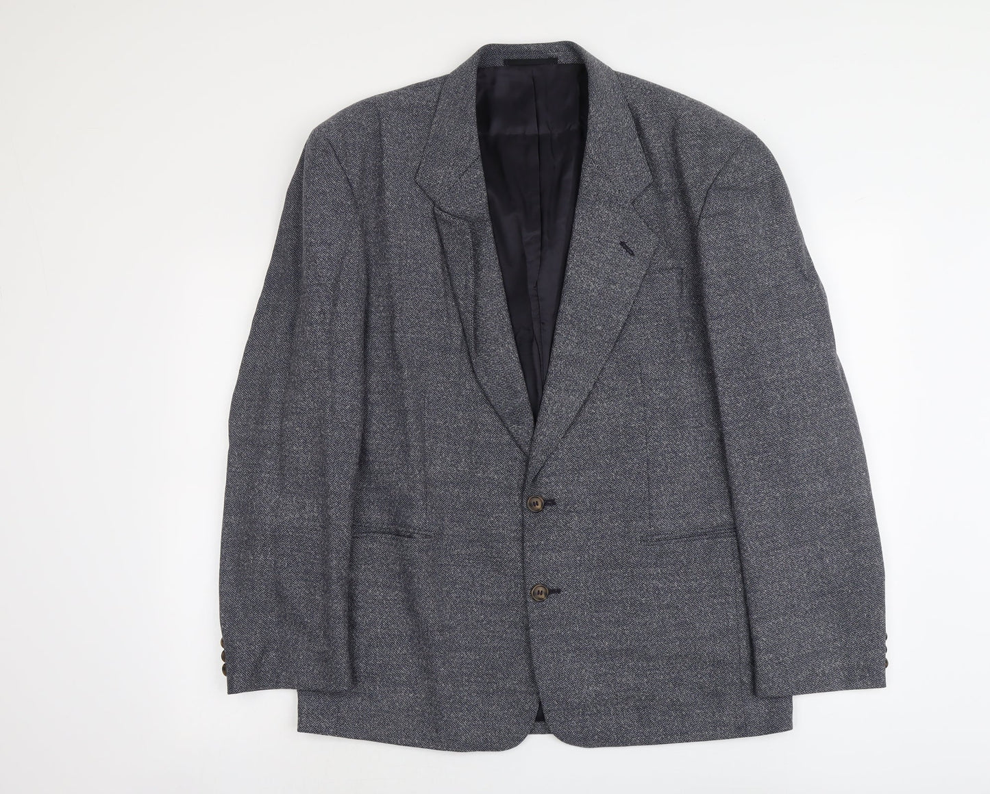 BHS Mens Blue Wool Jacket Suit Jacket Size L Regular