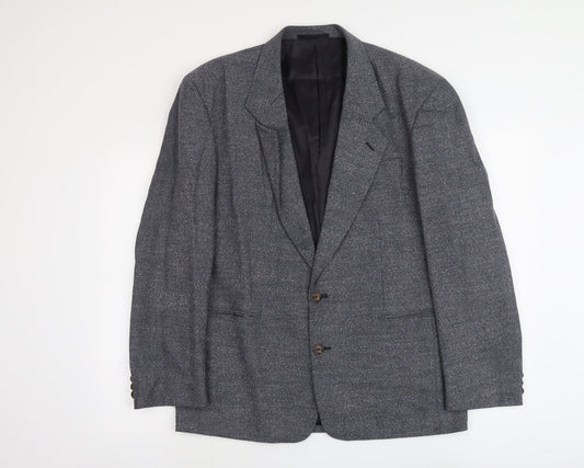 BHS Mens Blue Wool Jacket Suit Jacket Size L Regular