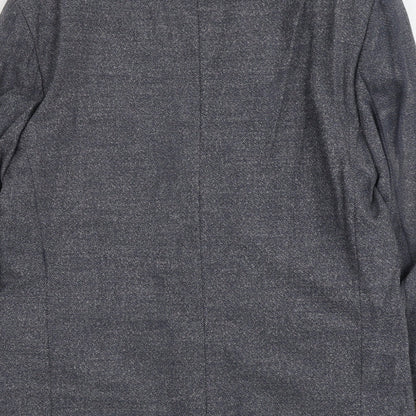 BHS Mens Blue Wool Jacket Suit Jacket Size L Regular
