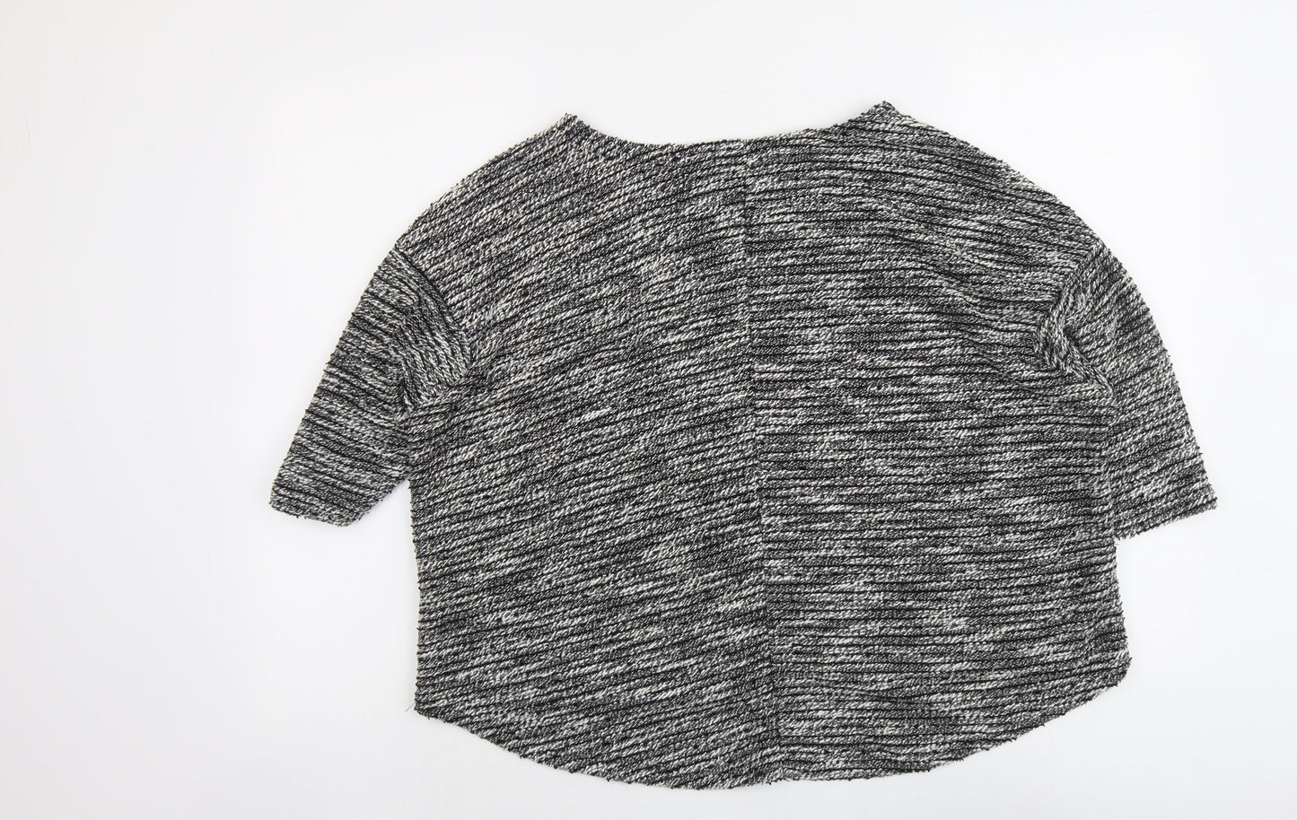 Cameo Rose Womens Grey Round Neck Cotton Pullover Jumper Size 12