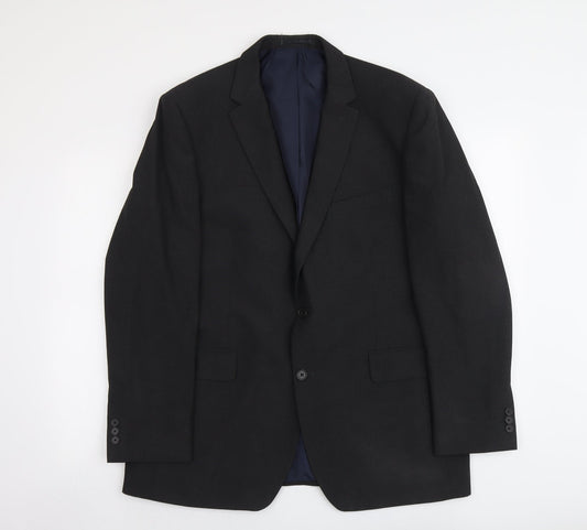Debenhams Mens Grey Polyester Jacket Suit Jacket Size L Regular