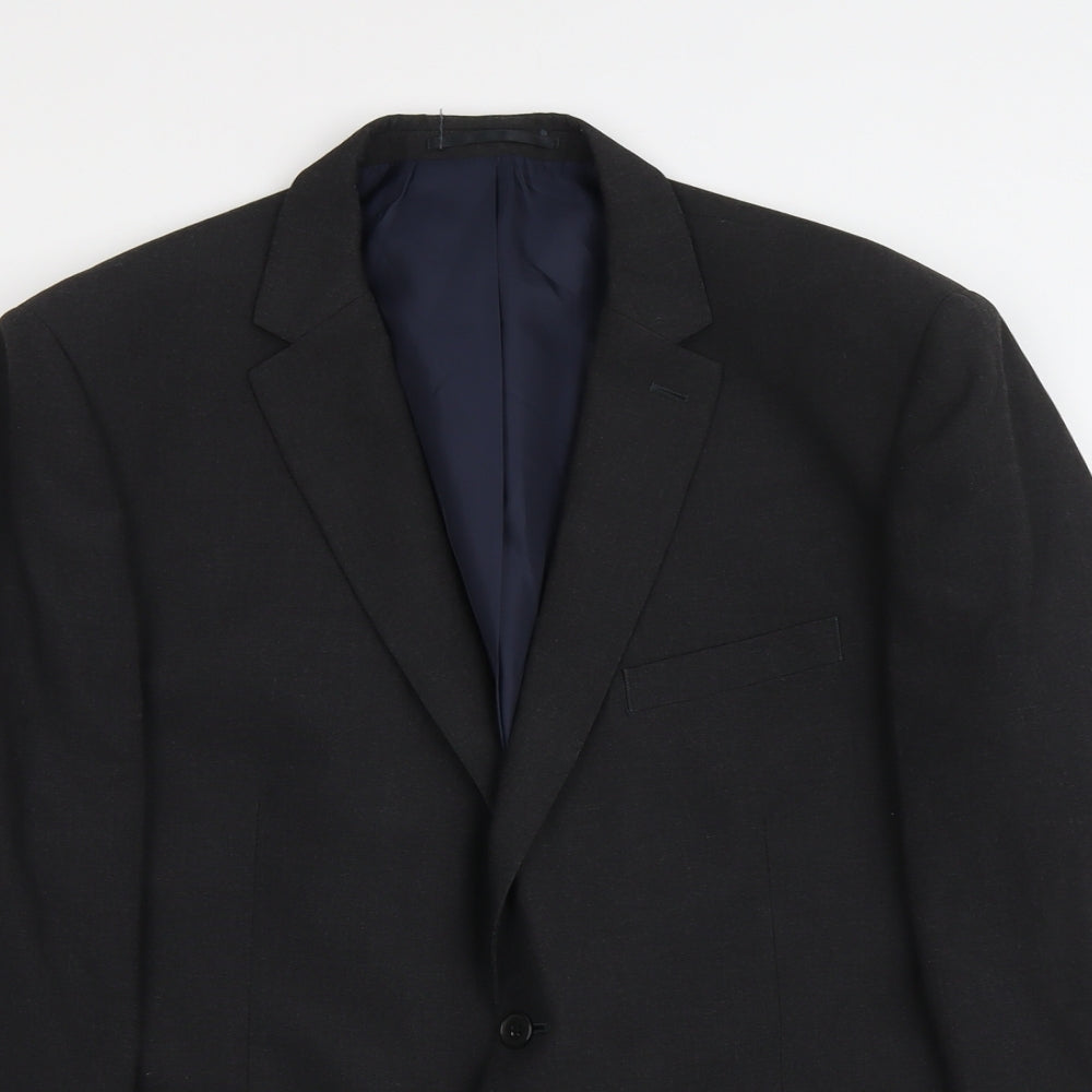 Debenhams Mens Grey Polyester Jacket Suit Jacket Size L Regular