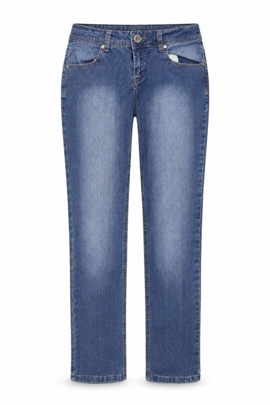 Authentic Denim Womens Blue Cotton Skinny Jeans Size 10 L28 in Regular Button