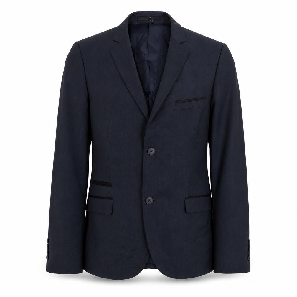 Topman Mens Blue Polyester Jacket Suit Jacket Size S Regular