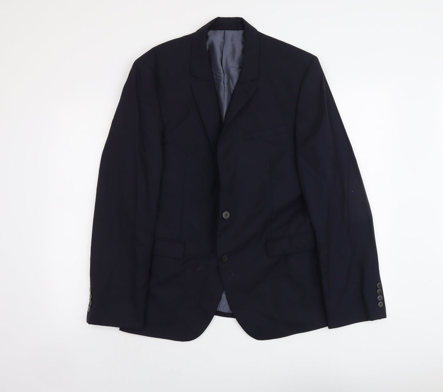 Marks and Spencer Mens Blue Wool Jacket Suit Jacket Size M Regular