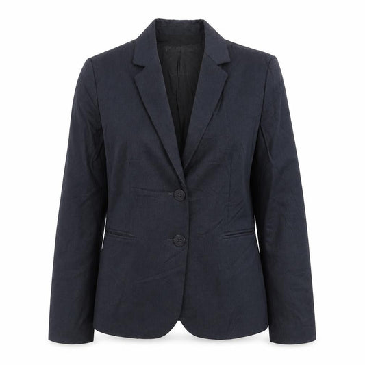 Mango Womens Blue Polyester Jacket Suit Jacket Size 8