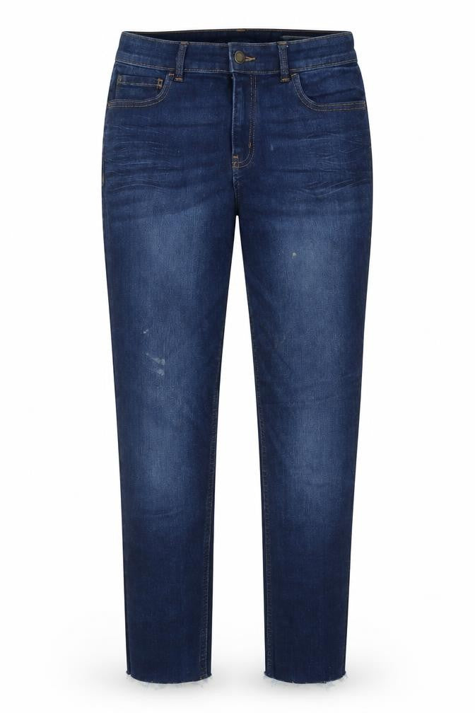 Marks & Spencer Womens Blue Cotton Skinny Jeans Size 10 Regular Zip