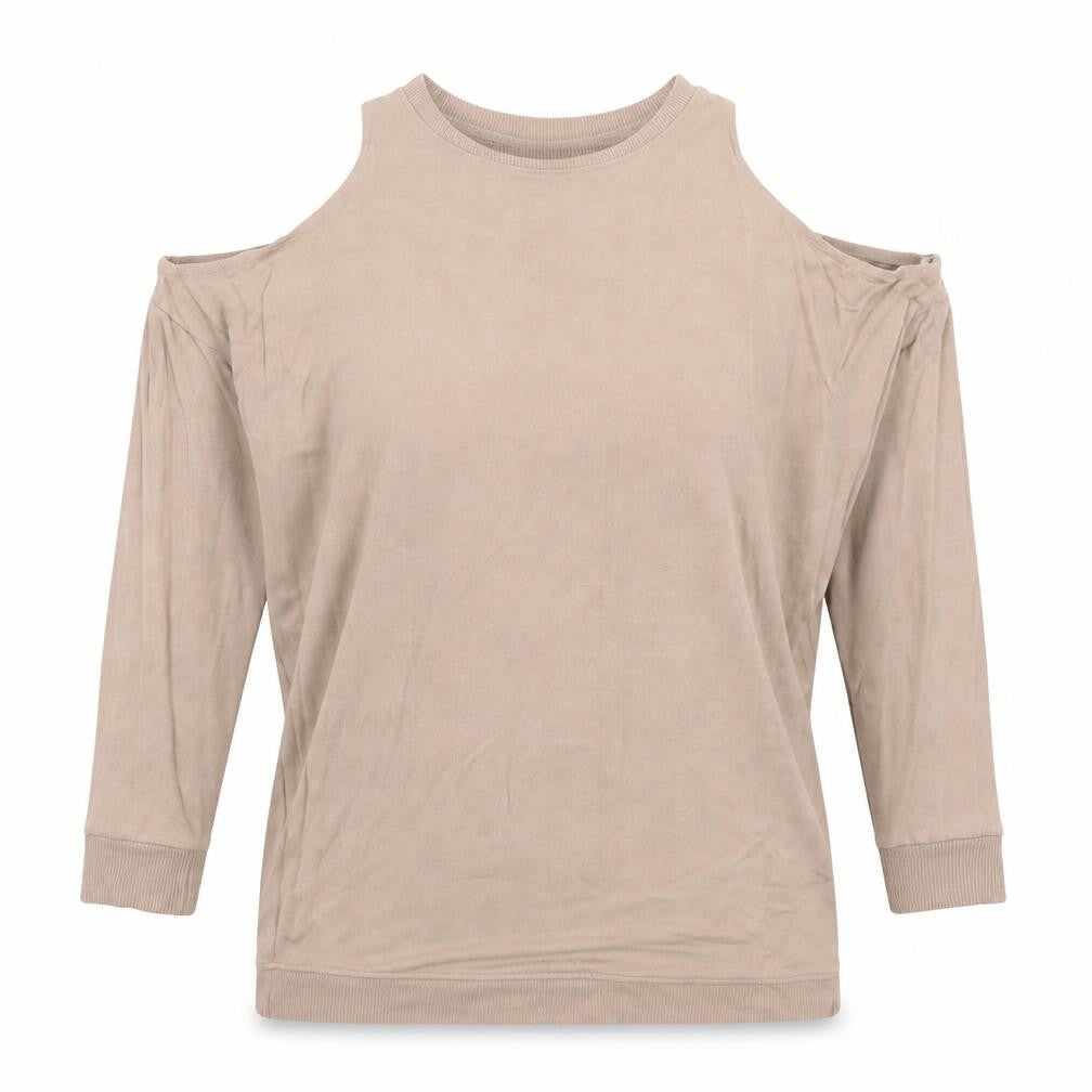 River Island Womens Pink Viscose Pullover Sweatshirt Size 10 Pullover - Cold Shoulder