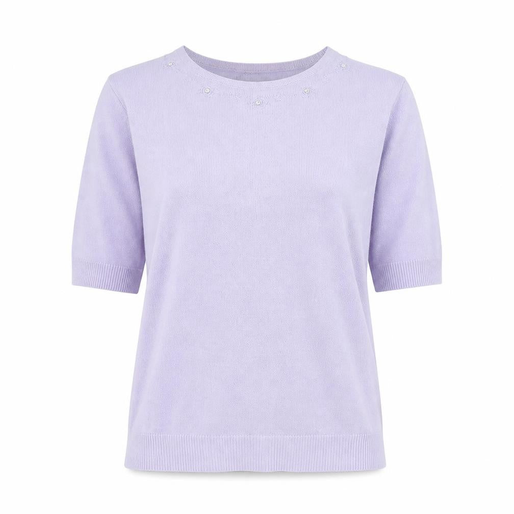 Marks & Spencer Womens Purple Round Neck Acrylic Pullover Jumper Size 14