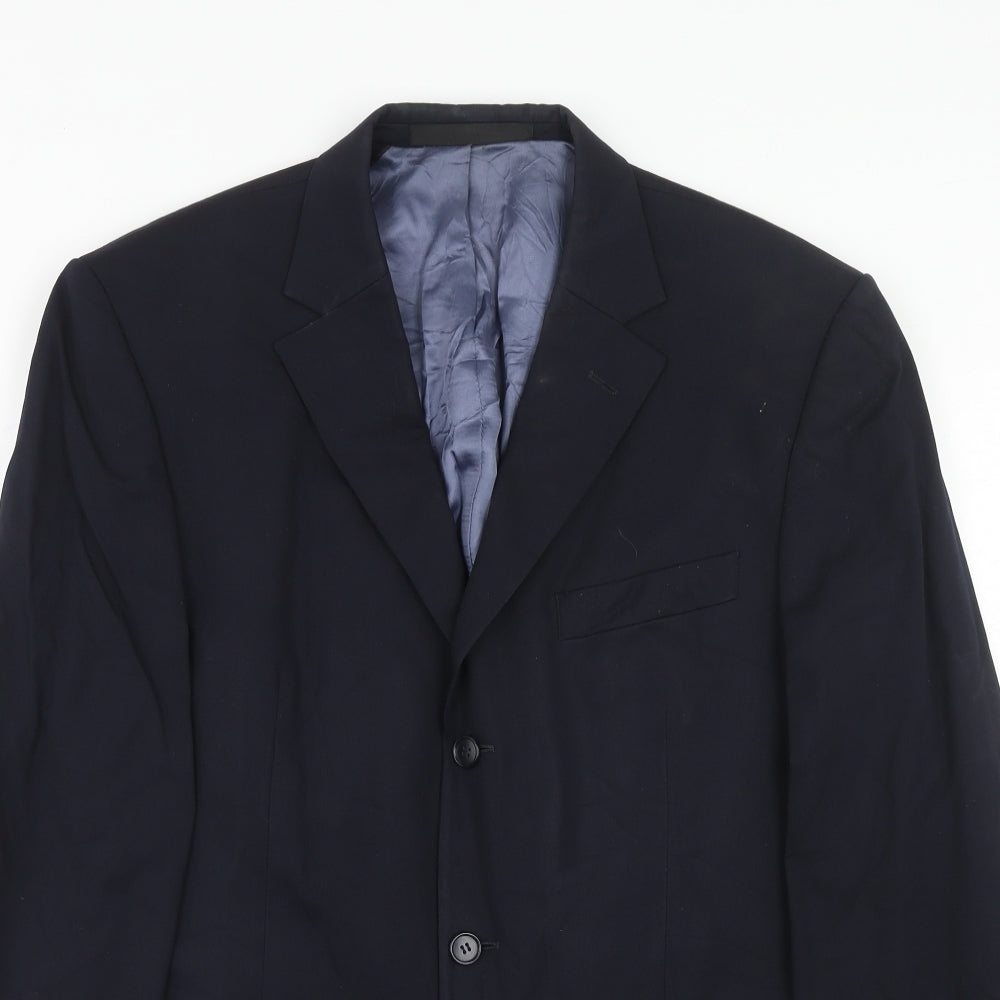Marks and Spencer Mens Blue Wool Jacket Suit Jacket Size 40 Regular