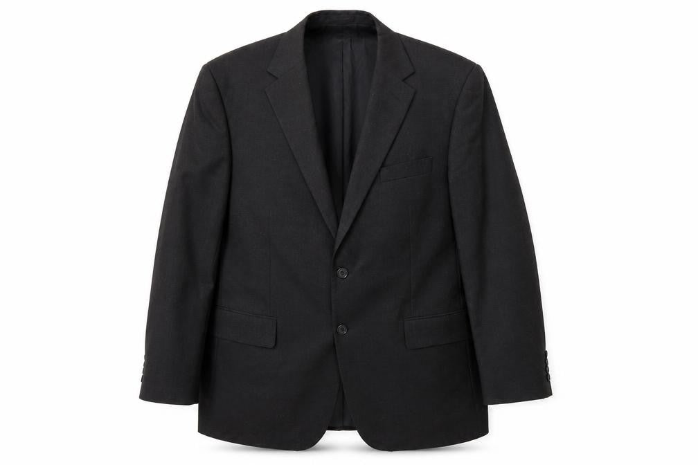 Marks & Spencer Mens Black Polyester Jacket Suit Jacket Size 42 Regular