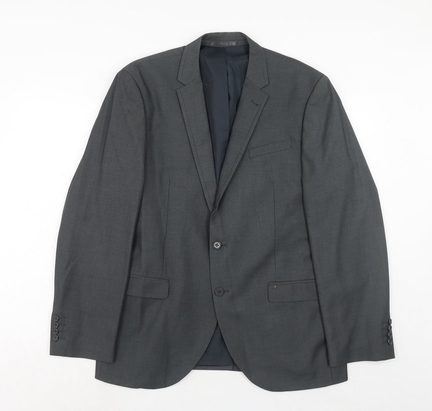 NEXT Mens Grey Polyester Jacket Suit Jacket Size 44 Regular