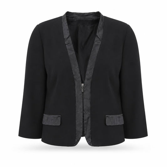 Boohoo Womens Black Jacket Blazer Size 10 Zip