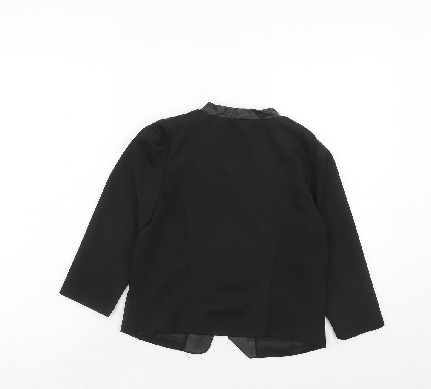 Boohoo Womens Black Jacket Blazer Size 10 Zip
