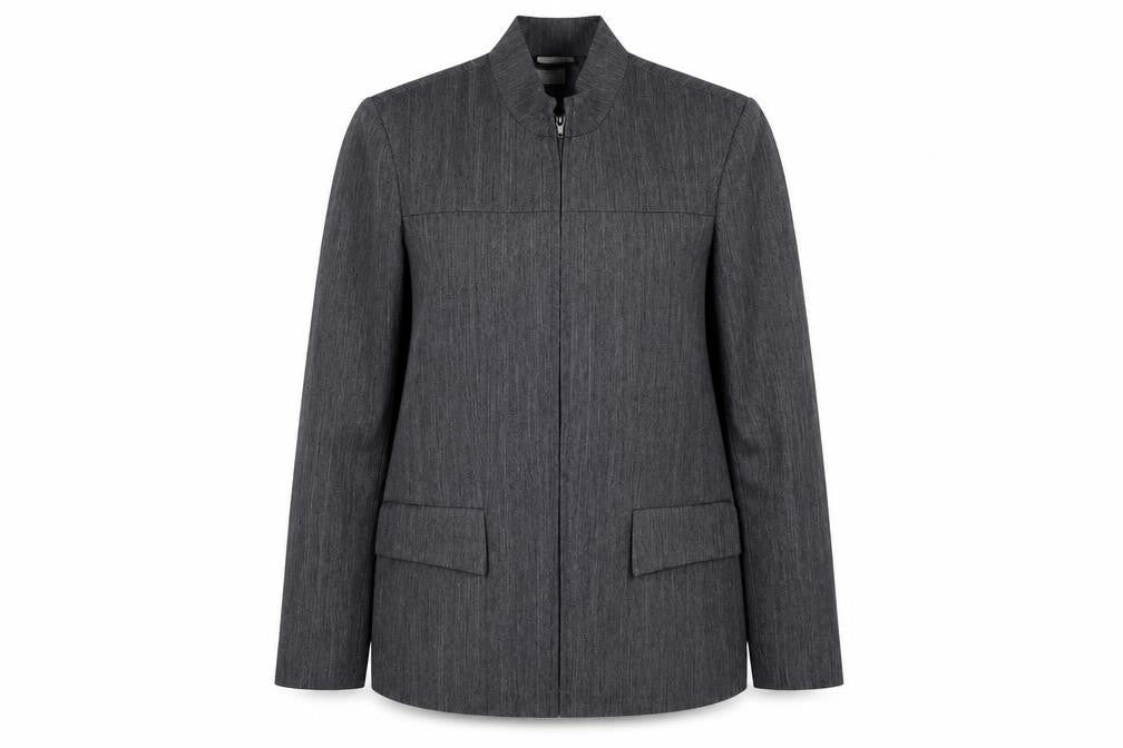 Cotton Traders Womens Grey Geometric Jacket Size 12 Zip
