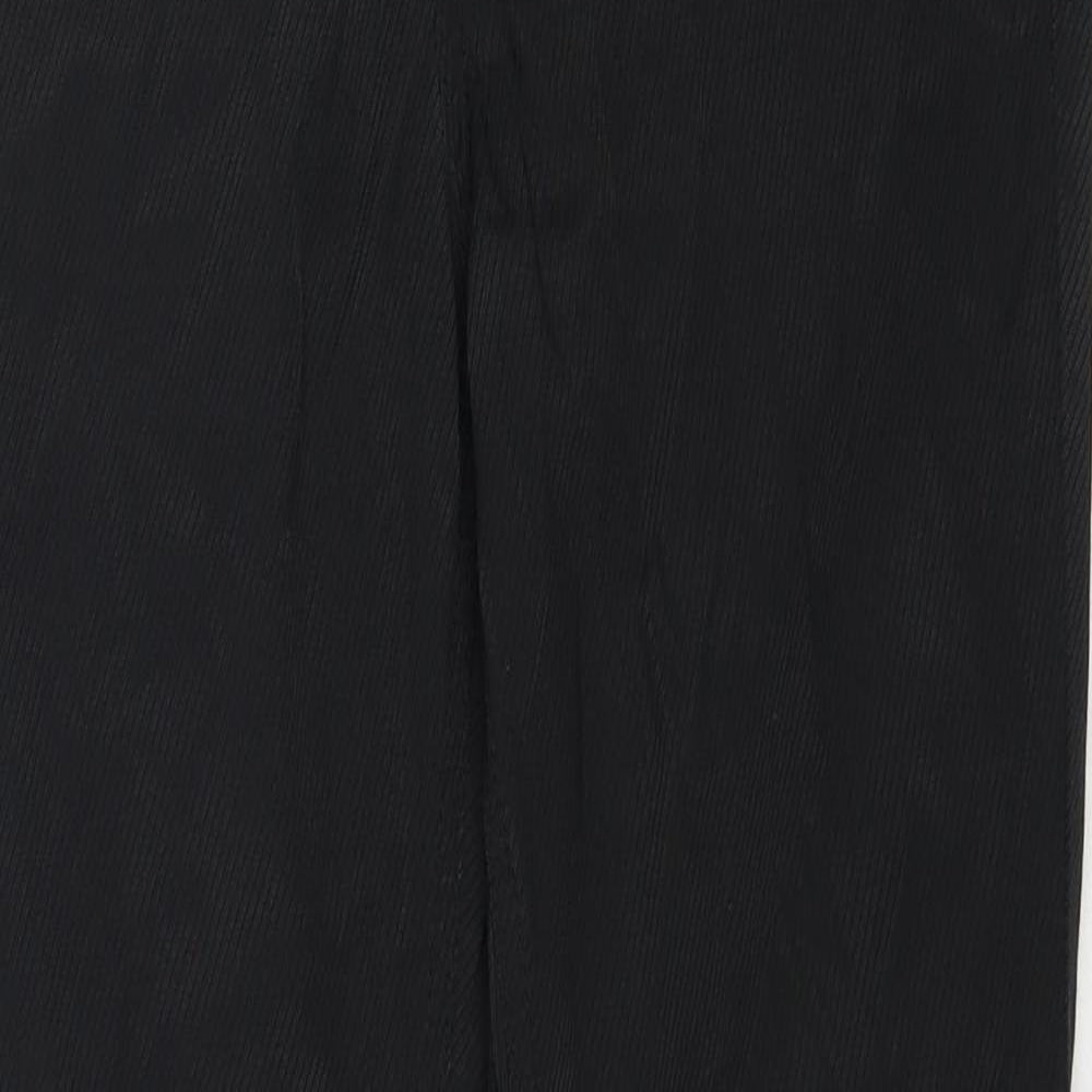 Marefa Womens Black Polyester Trousers Size 28 in Regular Zip