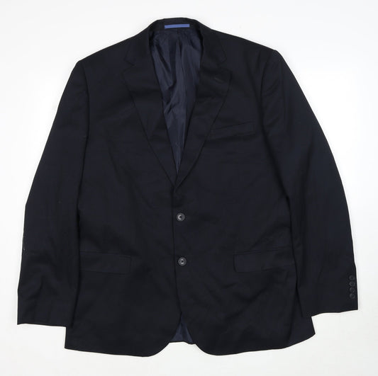 Marks and Spencer Mens Blue Polyester Jacket Suit Jacket Size 44 Regular