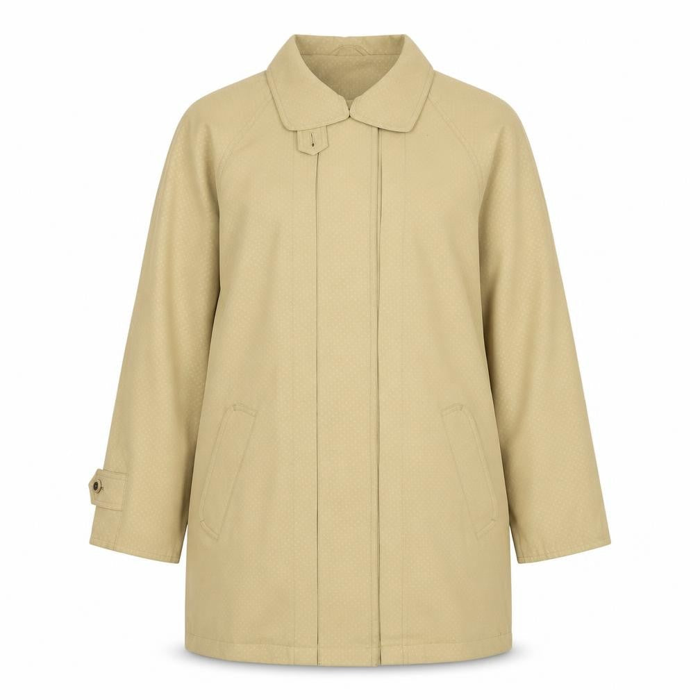 Telemac Womens Beige Geometric Jacket Size M Button