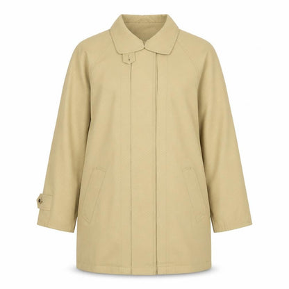 Telemac Womens Beige Geometric Jacket Size M Button