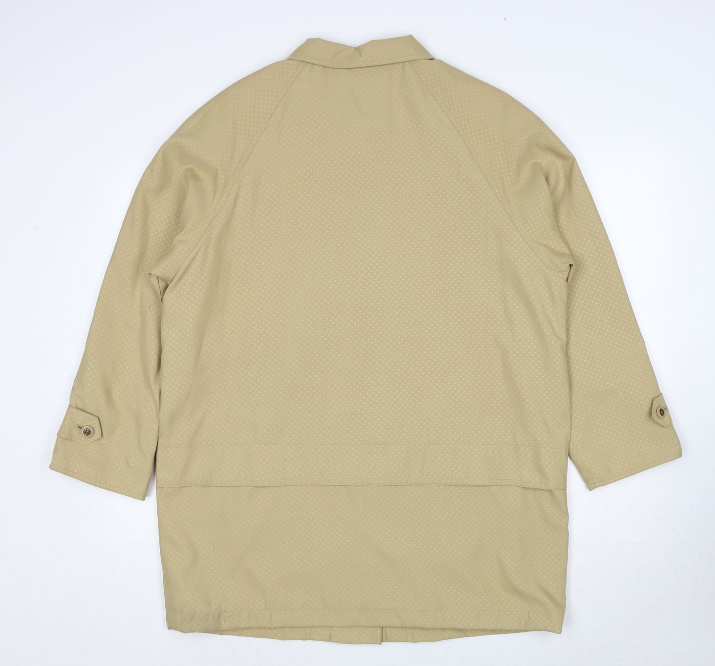 Telemac Womens Beige Geometric Jacket Size M Button