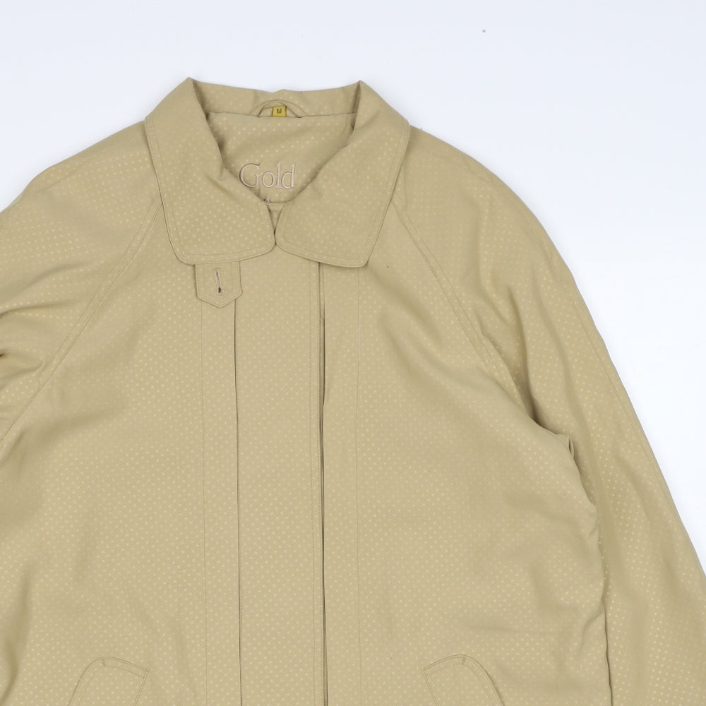 Telemac Womens Beige Geometric Jacket Size M Button