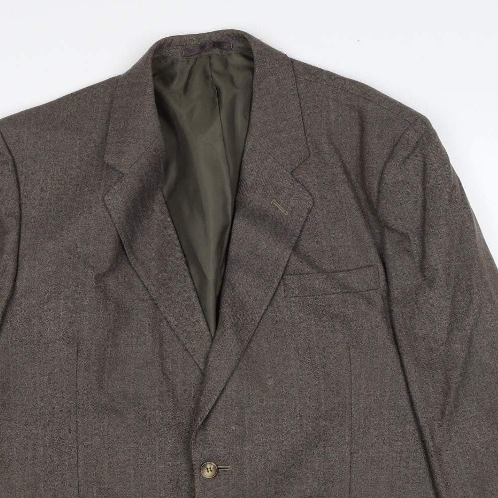 Greenwoods Mens Brown Wool Jacket Suit Jacket Size 40 Regular
