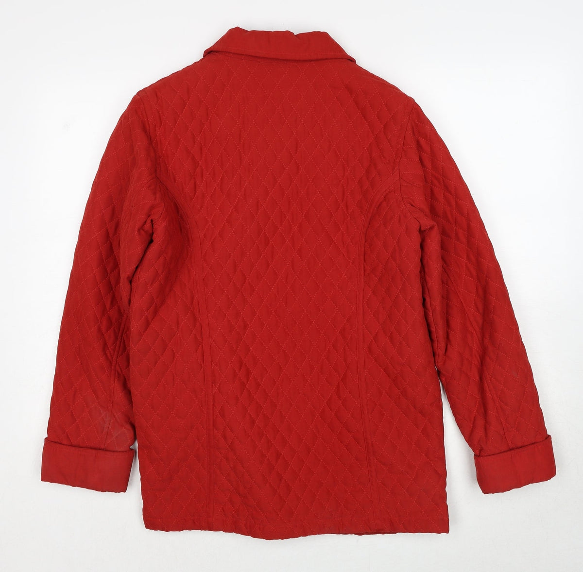 Jumper Womens Red Quilted Jacket Size M Zip