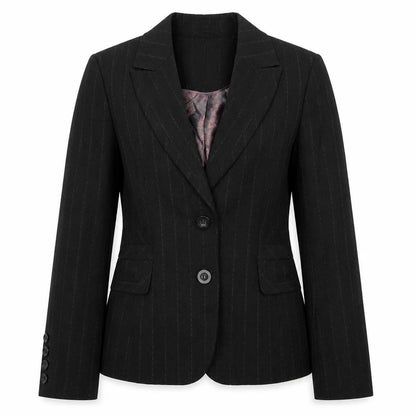 Debenhams Womens Grey Striped Viscose Jacket Suit Jacket Size 10
