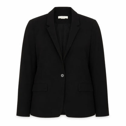 H&M Womens Black Polyester Jacket Blazer Size 8