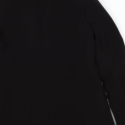 H&M Womens Black Polyester Jacket Blazer Size 8