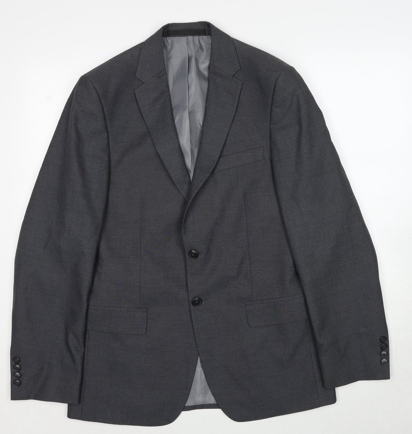 Marks and Spencer Mens Grey Polyester Jacket Suit Jacket Size 38 Regular