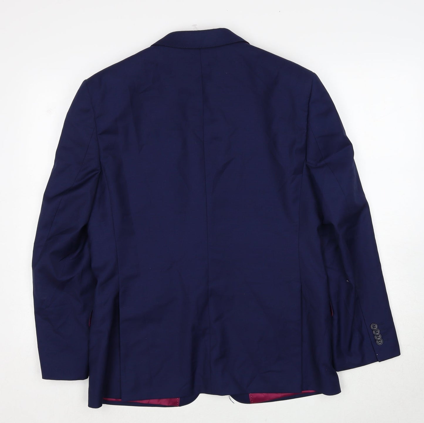 Performance Suit Mens Blue Wool Jacket Suit Jacket Size 38 Regular