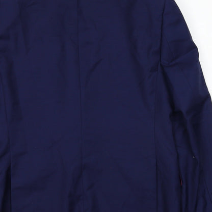 Performance Suit Mens Blue Wool Jacket Suit Jacket Size 38 Regular
