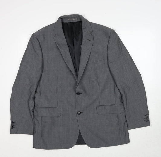 Debenhams Mens Grey Wool Jacket Suit Jacket Size 42 Regular