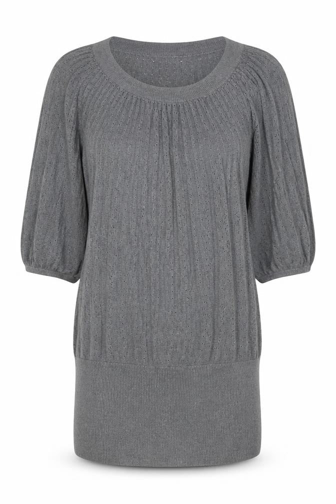 H&M Womens Grey Round Neck Cotton Pullover Jumper Size S