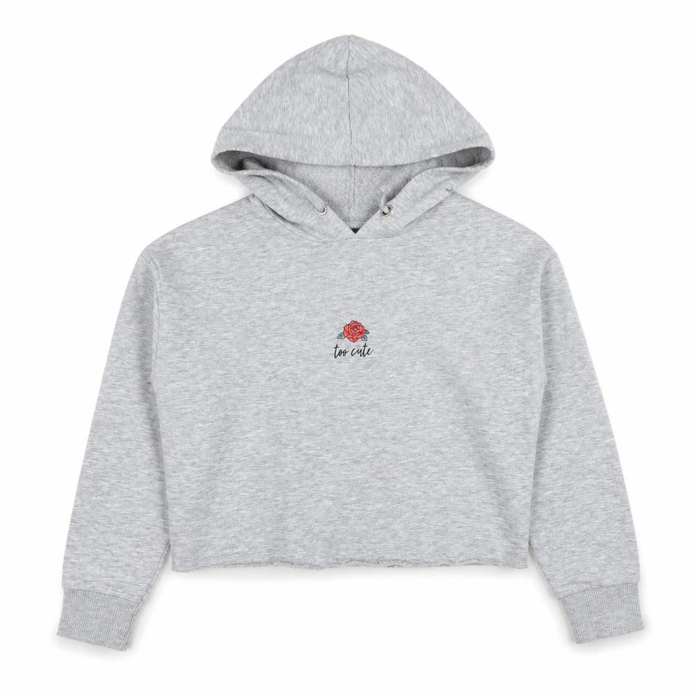 New Look Girls Grey Polyester Pullover Hoodie Size 9 Years Pullover - Too Cute Rose