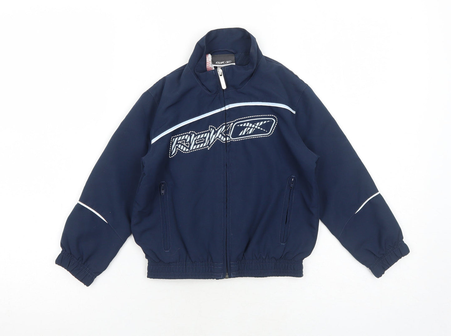 Reebok Boys Blue Windbreaker Jacket Size 4 Years Zip