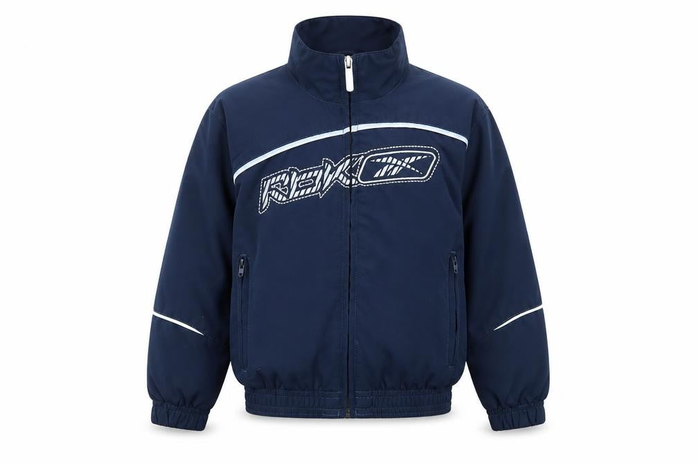 Reebok Boys Blue Windbreaker Jacket Size 4 Years Zip
