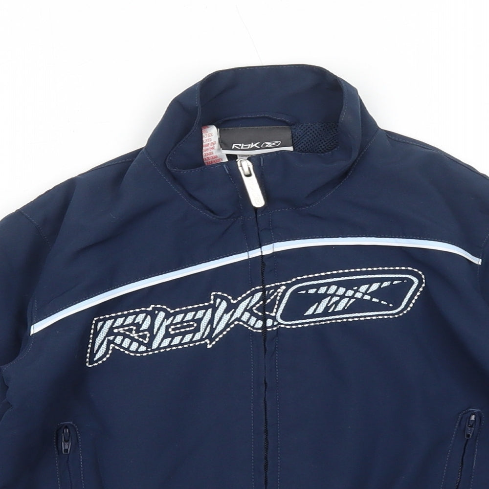 Reebok Boys Blue Windbreaker Jacket Size 4 Years Zip