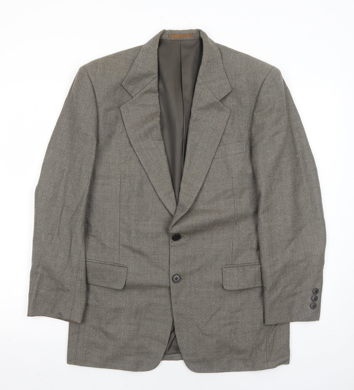 Farago Mens Brown Wool Jacket Suit Jacket Size 42 Regular
