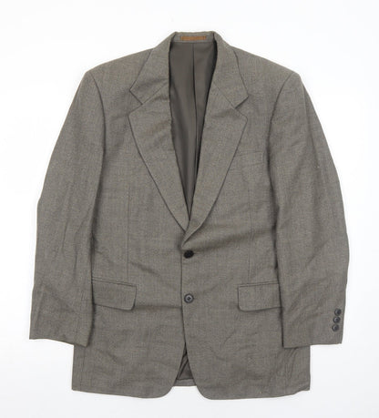Farago Mens Brown Wool Jacket Suit Jacket Size 42 Regular