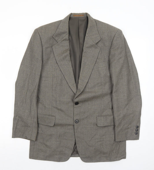 Farago Mens Brown Wool Jacket Suit Jacket Size 42 Regular