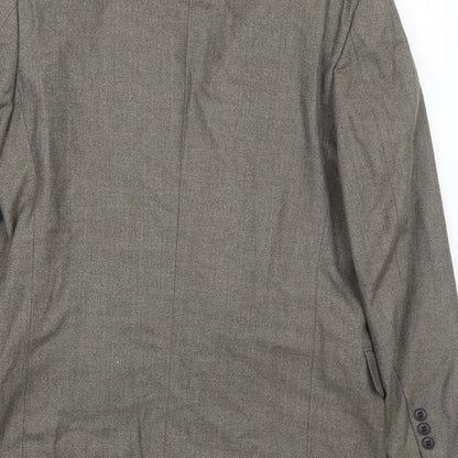 Farago Mens Brown Wool Jacket Suit Jacket Size 42 Regular