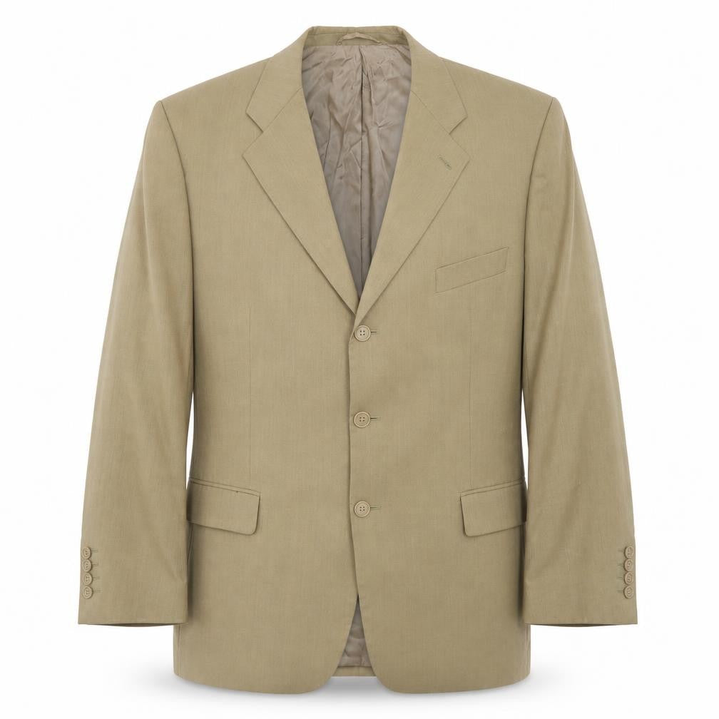 Allders Mens Beige Wool Jacket Suit Jacket Size 42 Regular