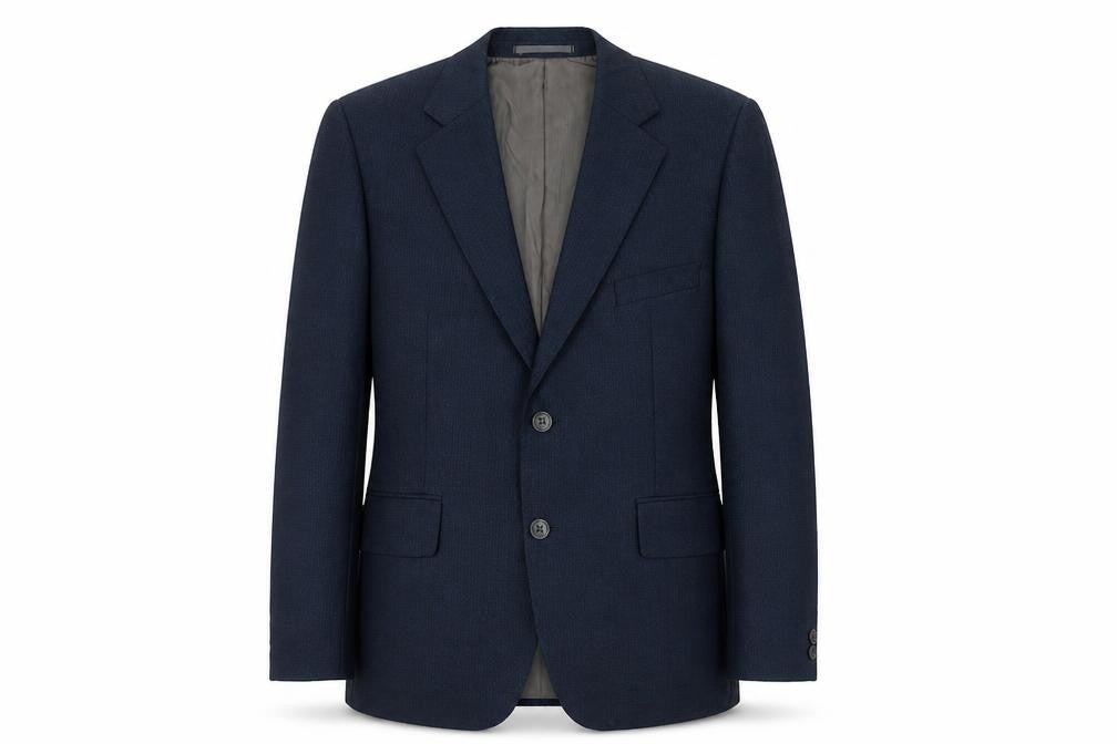 Burton Mens Blue Polyester Jacket Suit Jacket Size 40 Regular