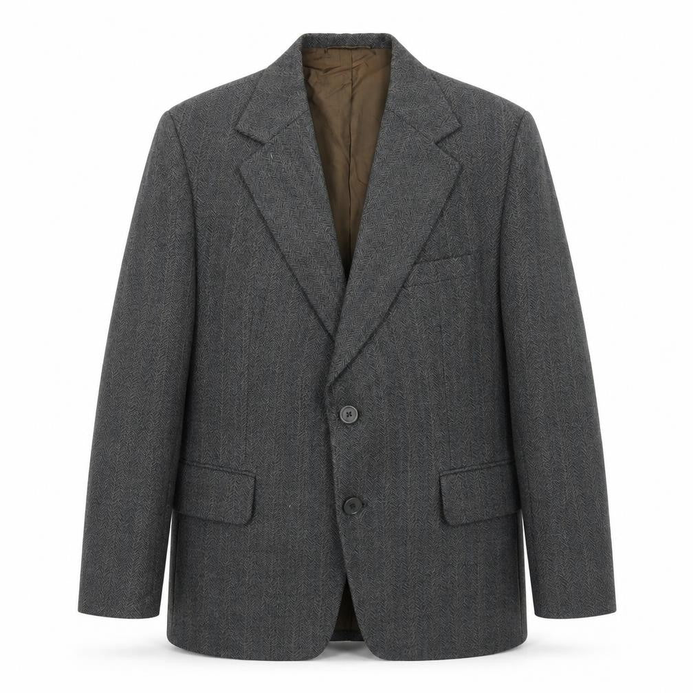 Guards Mens Grey Striped Polyester Jacket Suit Jacket Size 40 Regular